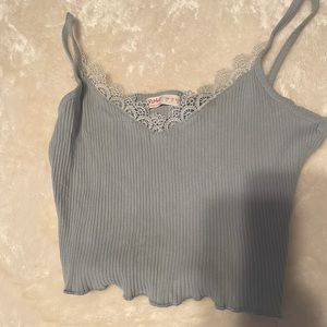 Romwe lace cropped top